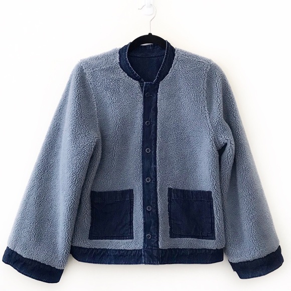 madewell reversible sherpa jean jacket